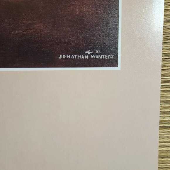 1980s Vintage Fine Art Poster, Jonathan Winters "Saturday's Clown" 28"x22" NOS - Picture 4 of 8